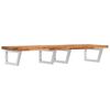 vidaXL Estante de lavabo de pared acero y madera maciza de acacia