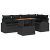 vidaXL Conjunto de sof&aacute; de jard&iacute;n 6 uds. Negro 100 x 55 x 73 cm