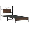 vidaXL Estructura de cama sin colch&oacute;n madera marr&oacute;n roble 75x190 cm