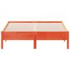 vidaXL Estructura de cama sin colch&oacute;n madera maciza marr&oacute;n 135x190 cm