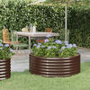 vidaXL Jardinera arriate acero galvanizado marrón 100x100x36cm