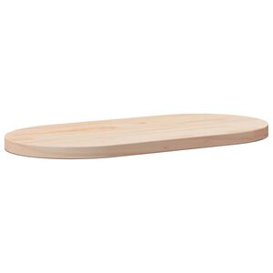 vidaXL Tablero de mesa ovalado de madera maciza de pino 80x40x2,5 cm