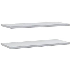 vidaXL Estantes de pared 2 uds acero inoxidable plateado 100x40 cm