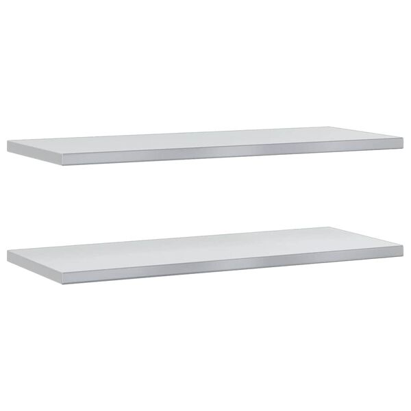 vidaXL Estantes de pared 2 uds acero inoxidable plateado 100x40 cm