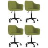 vidaXL Sillas de comedor giratorias 4 unidades terciopelo verde claro