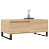 vidaXL Mesa de centro madera contrachapada roble Sonoma 90x50x36,5 cm