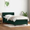 vidaXL Cama box spring con colch&oacute;n terciopelo verde oscuro 90x220 cm