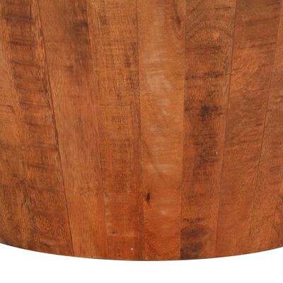 vidaXL Mesa de centro de madera maciza de mango rugosa Ø 52x30 cm