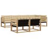 vidaXL Conjunto de sof&aacute;s de exterior 7 uds. y Beige