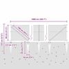 vidaXL Poste de Valla Gris 10 x 0,8 m (malla de 13 mm) Acero y PVC