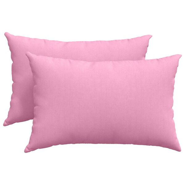 vidaXL Cojines de sof&aacute; 2 pcs Rosa 60 x 40 cm tela