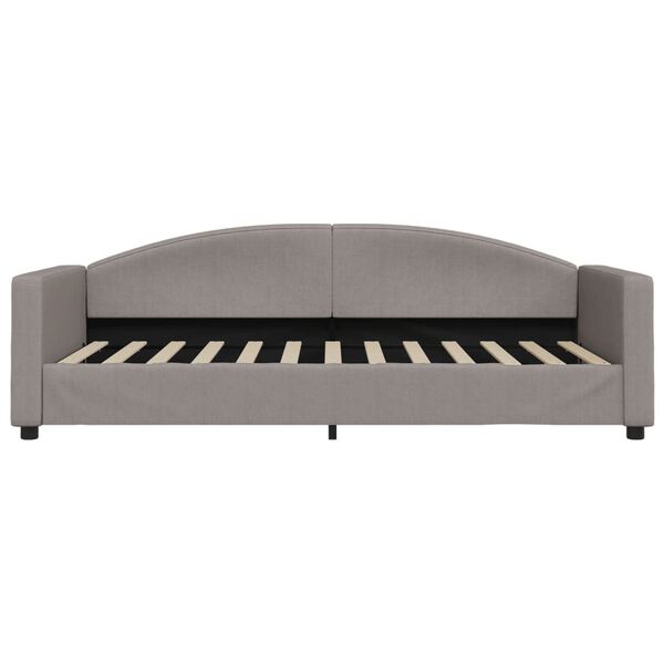 vidaXL Sof&aacute; cama sin colch&oacute;n tela taupe 90x200 cm