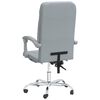vidaXL Silla de oficina reclinable de tela gris claro
