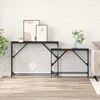 vidaXL Mesa Consola 2 pcs Roble Negro 100 x 28 x 75 cm
