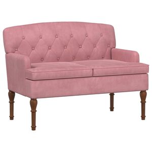 vidaXL Sof&aacute; amoroso con botones acolchados Rosa 111 x 65 x 79 cm