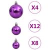 vidaXL Juego de bolas de Navidad 111 pzas poliestireno morado