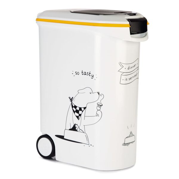 Curver Contenedor de comida de perros Dinner is Served con ruedas 54 L