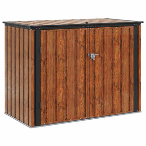 vidaXL Caja de Almacenamiento para Jard&iacute;n Marr&oacute;n 151,5 x 82 x 110,5 cm