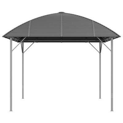 vidaXL Cenador con techo de arco gris antracita 3x4 m