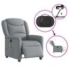 vidaXL Sillón reclinable de masaje eléctrico tela gris claro