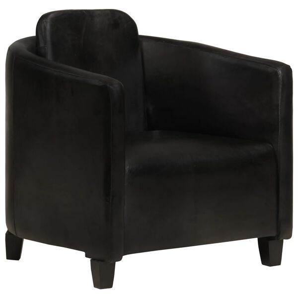 vidaXL Sill&oacute;n de cuero aut&eacute;ntico negro
