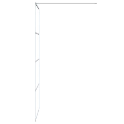 vidaXL Mampara de ducha vidrio ESG transparente blanco 90x195 cm