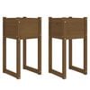 vidaXL Jardinera 2 uds madera maciza de pino marr&oacute;n miel 40x40x81 cm