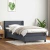 vidaXL Cama box spring con colch&oacute;n terciopelo gris oscuro 100x210 cm