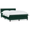 vidaXL Cama box spring con colch&oacute;n terciopelo verde oscuro 160x210 cm