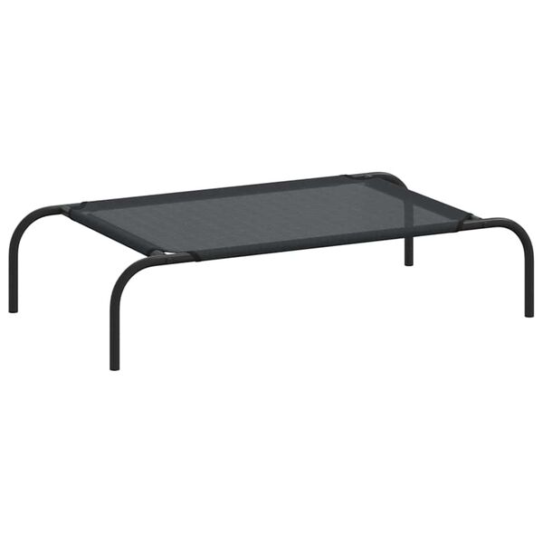vidaXL Cama de perro elevada negra textilene S