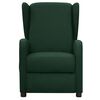 vidaXL Sillón de masaje de tela verde oscuro
