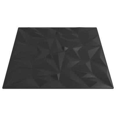 vidaXL Paneles de pared 48 uds XPS amatista negro 50x50 cm 12 m²