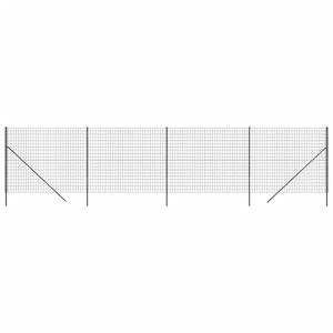 vidaXL Cerca de alambre de acero galvanizado gris antracita 2x10 m