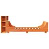 vidaXL Estructura de cama sin colch&oacute;n madera maciza marr&oacute;n 75x190 cm