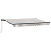 vidaXL Toldo Retr&aacute;ctil Gris claro y blanco. 2,5 x 2 m tela