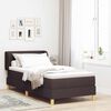 vidaXL Cama tipo Box Spring con colch&oacute;n Marr&oacute;n Oscuro 80 x 200 cm tela
