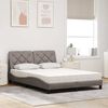 vidaXL Cama con colch&oacute;n tela gris taupe 120x200 cm