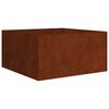 vidaXL Jardinera de acero corten 80x80x40 cm