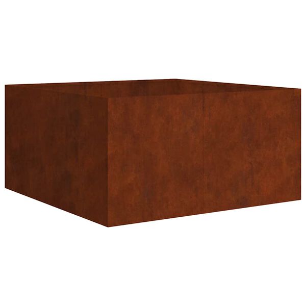 vidaXL Jardinera de acero corten 80x80x40 cm