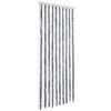 vidaXL Cortina mosquitera gris y blanco chenilla 90x200 cm