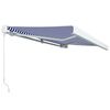 vidaXL Toldo de carrete manual azul y blanco 300x250 cm