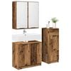 vidaXL Juego de muebles de ba&ntilde;o con caj&oacute;n 3 pcs Madera vieja
