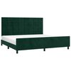 vidaXL Estructura cama sin colch&oacute;n terciopelo verde oscuro 200x200 cm