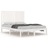 vidaXL Estructura de cama doble peque&ntilde;a madera maciza blanca 120x190cm
