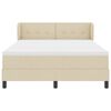vidaXL Cama tipo Box Spring con colch&oacute;n Crema 140 x 190 cm tela