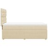 vidaXL Cama box spring con colch&oacute;n tela color crema 90x190 cm