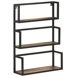 vidaXL Estanter&iacute;a de pared de madera maciza reciclada 60x20x85 cm