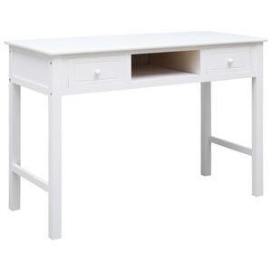 vidaXL Escritorio de madera blanco 110x45x76 cm