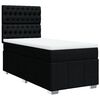 vidaXL Cama box spring con colch&oacute;n tela negro 80x200 cm
