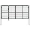 vidaXL Puerta de jard&iacute;n con postes de acero 350x120 cm antracita